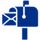 mailbox icon blue